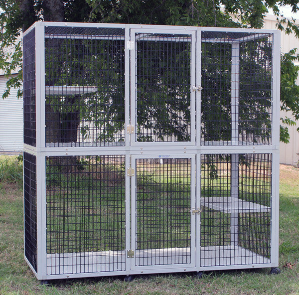 Habitat Chien – New Concept In Cage d'éducation 2 portes noir – 106 x 71 x  76 cm